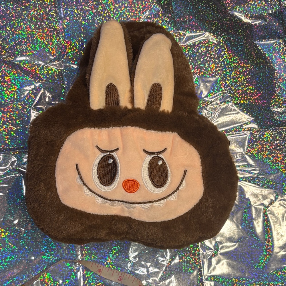Brown Plush Labubu Crossbody Bag